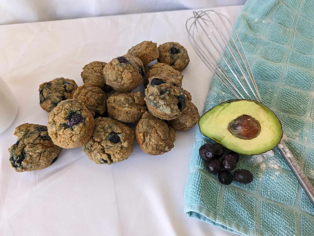 Avocado Blueberry Toddler Muffins | Happy Hippo Bakery