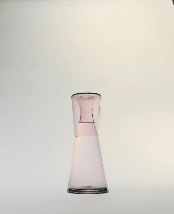 Handblown Bedside Carafe, Rose Gold