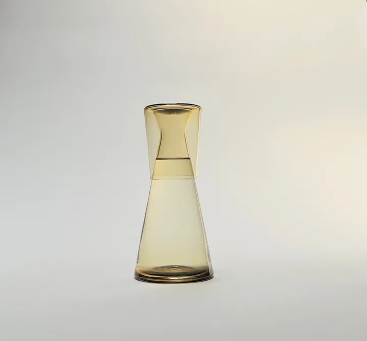 Handblown Bedside Carafe, Amber Gold