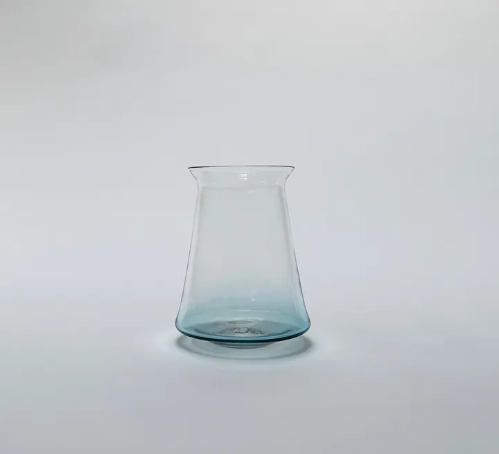 Hand Blown Teku Craft Beer Glass, Blue, 13oz.