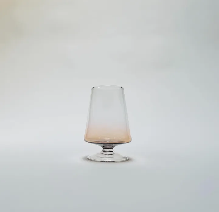 Craft Beer Glass with Blown Foot, Gold Topaz, 15oz.