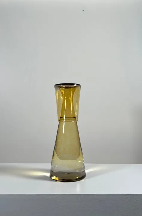 Handblown Bedside Carafe, Amber Gold