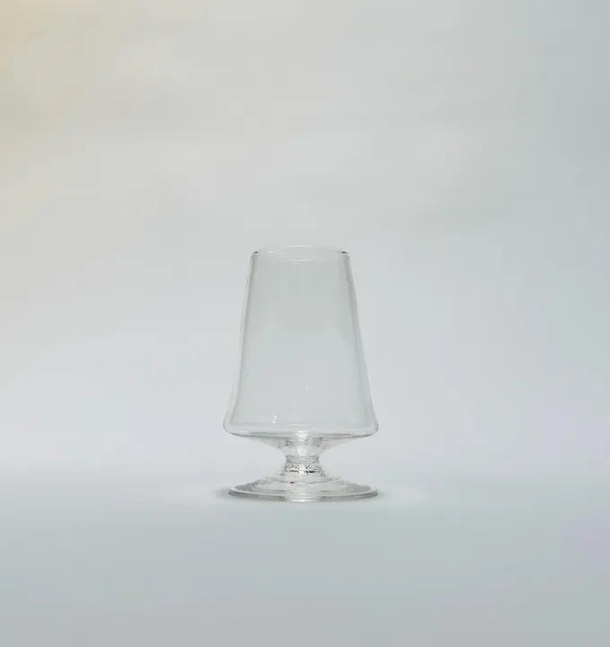 Craft Beer Glass with Blown Foot, Clear, Free Shipping, 15oz.