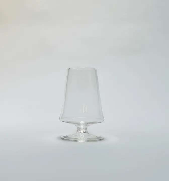 Craft Beer Glass with Blown Foot, Clear, Free Shipping, 15oz.