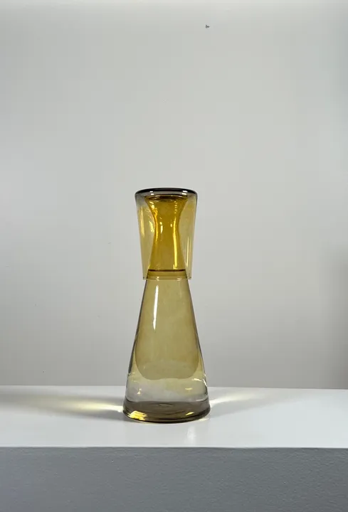 Handblown Bedside Carafe, Amber Gold
