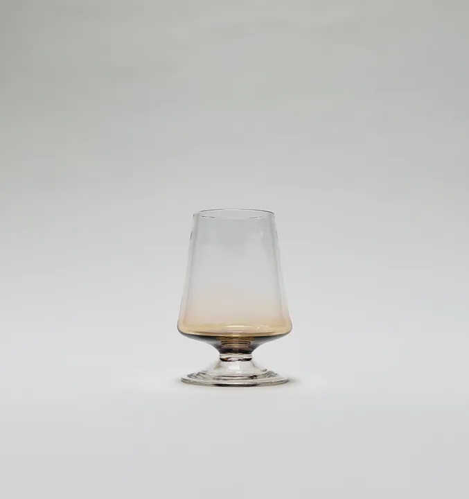 Craft Beer Glass with Blown Foot, Gold, 14oz.