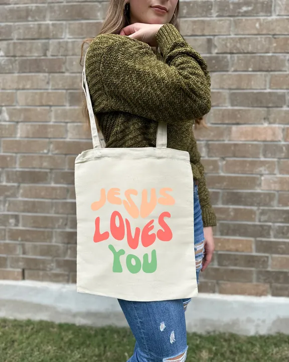 Jesus Loves You Canvas Bag