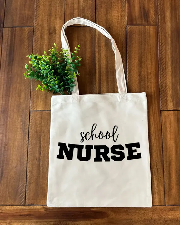 School Nurse Varsity Canvas Bag