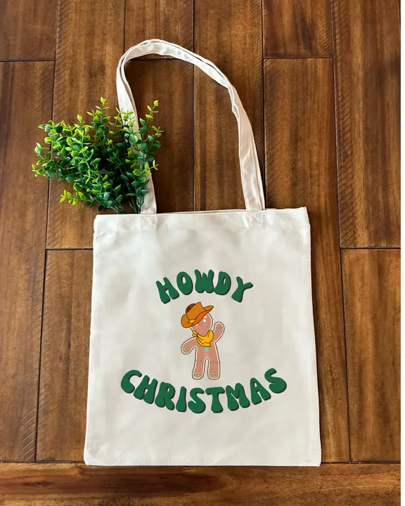 Howdy Christmas Canvas Bag