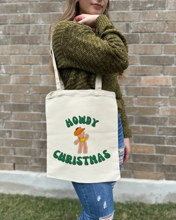 Howdy Christmas Canvas Bag