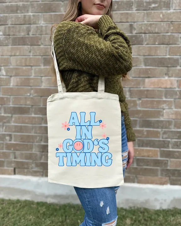 All In God’s Timing Canvas Bag