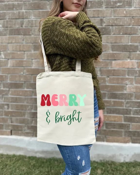 Merry & Bright Canvas Bag