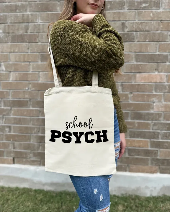School Psychologist Varsity Canvas Bag