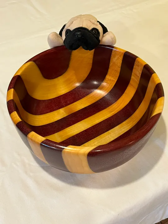 Purple Heart/ Yellow Heart Laminated Bowl