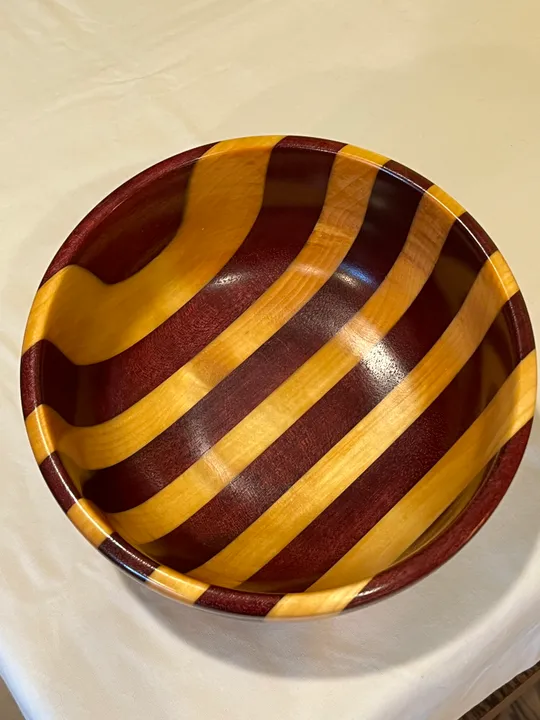 Purple Heart/ Yellow Heart Laminated Bowl