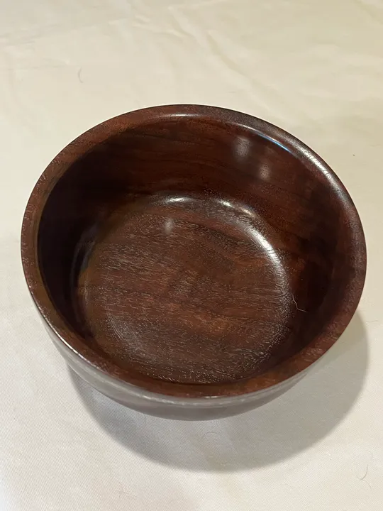 Walnut Bowl w/ Abalone Shell Inlay