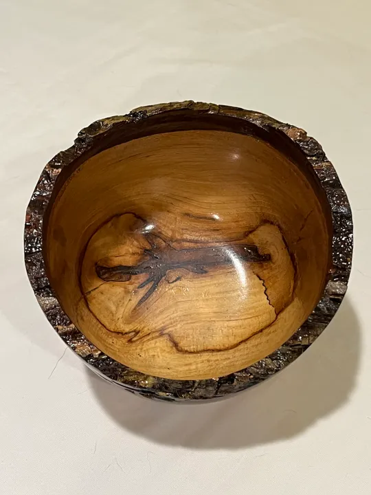 Natural Edge Spalted Chocolate Heart Pecan