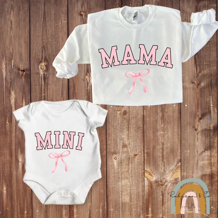 Mama & Mini Pink Bow