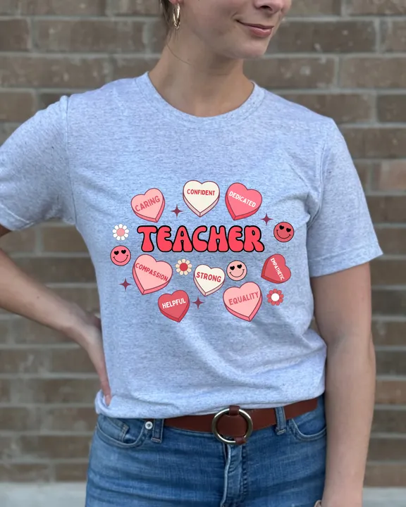 Teacher Valentines Short Sleeve