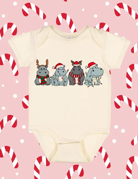 Christmas Hippos Onesie