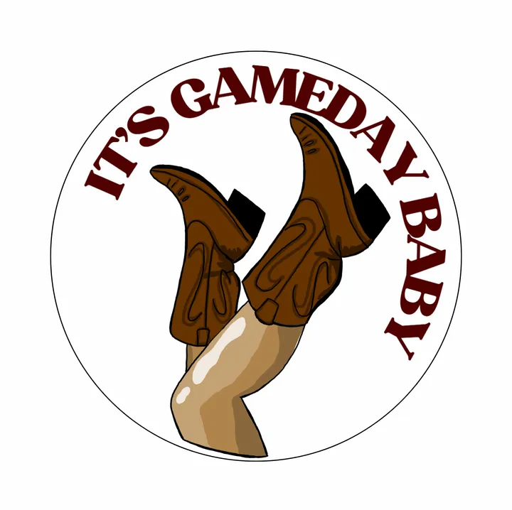 It's Gameday Baby White - 2.25" Button