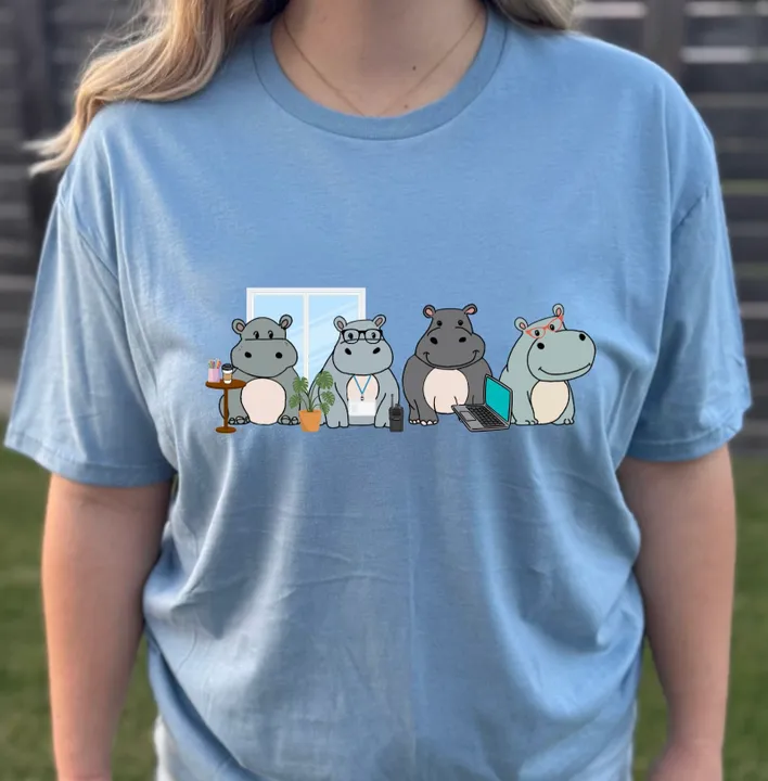 Office Hippos Short Sleeve