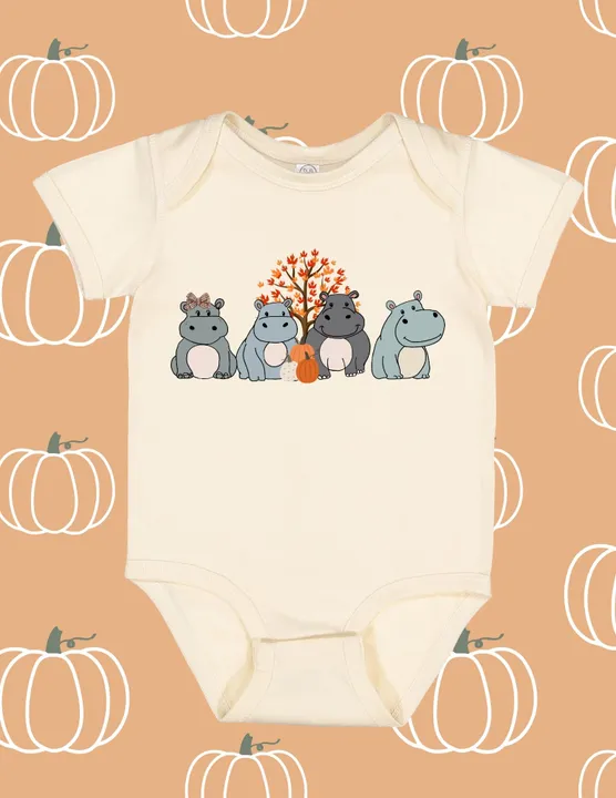 Fall Hippos Onesie