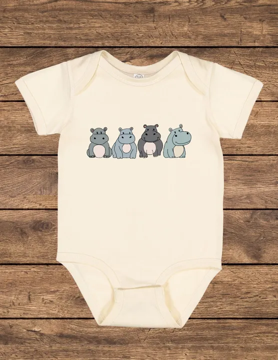 Four Hippos Onesie