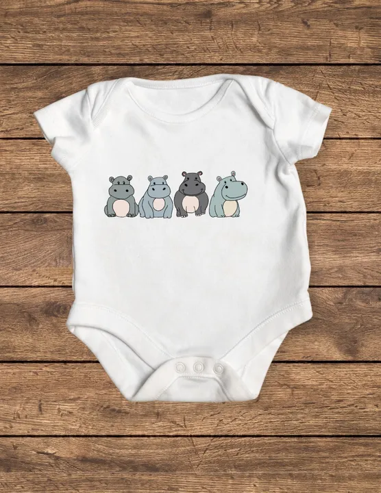 Four Hippos Onesie