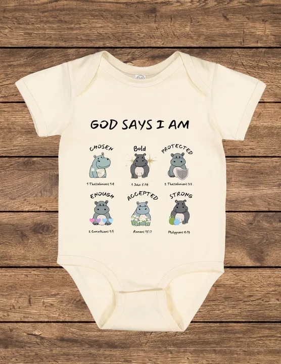 God Says I am - Hippo Onesie