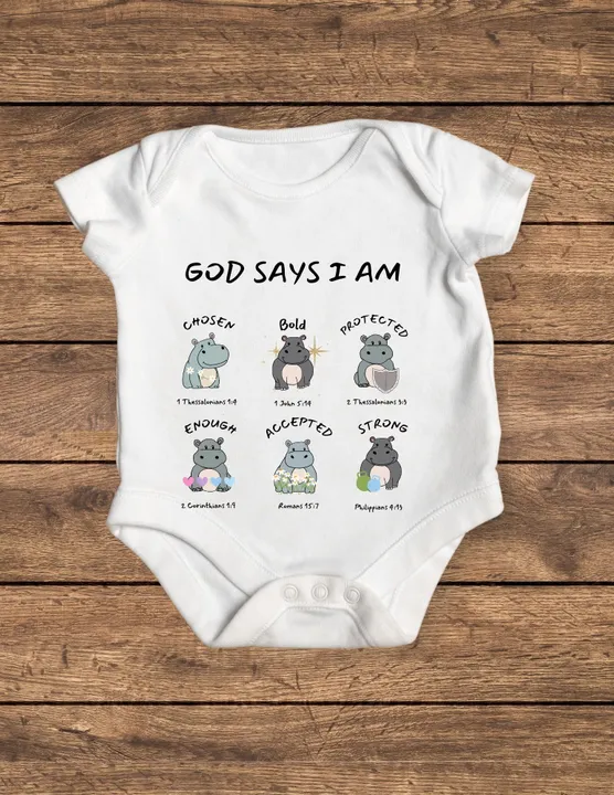 God Says I am - Hippo Onesie