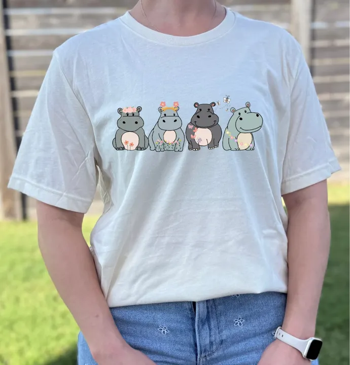 Spring Hippos Short Sleeve