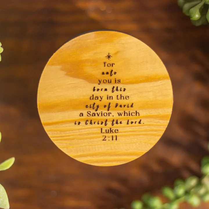 Bible Verse Tree Candle