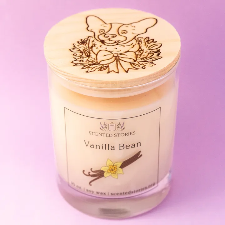 Christmas Dog Candle