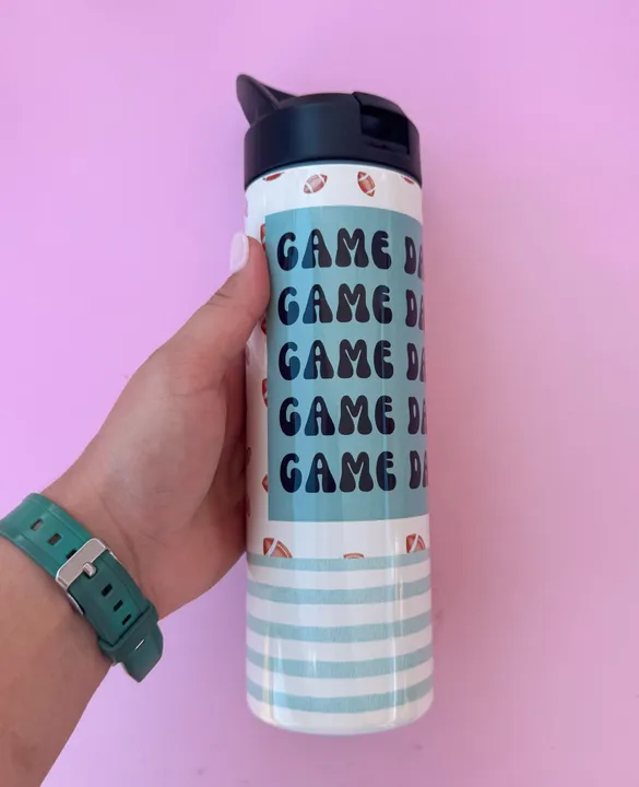 Football Gameday 20oz Water Bottle