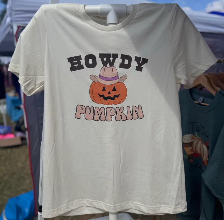 Howdy Pumpkin Cream Short Sleeve