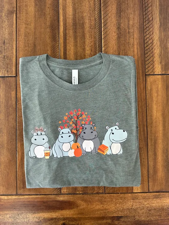 Fall Hippos Short Sleeve