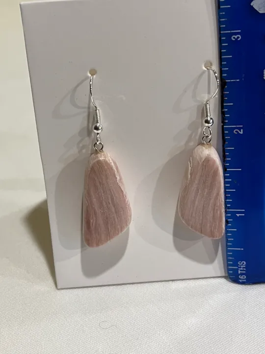 Pink Lace Alabaster Earrings