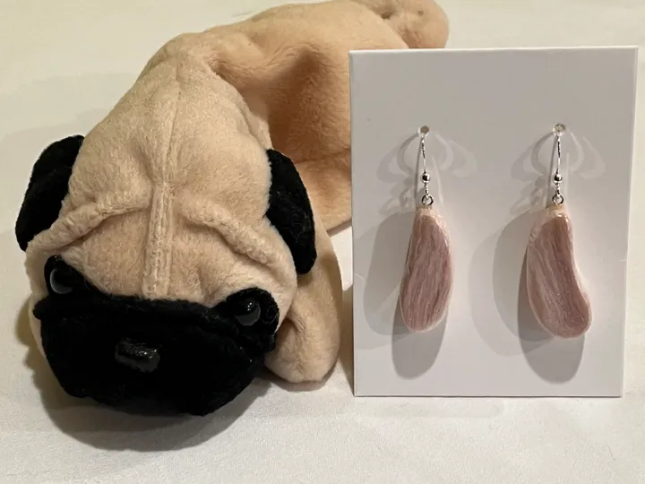 Pink Lace Alabaster Earrings