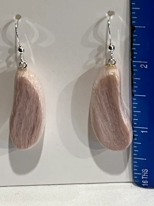 Pink Lace Alabaster Earrings