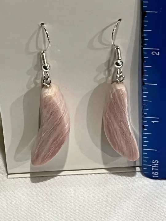 Pink Lace Alabaster Earrings