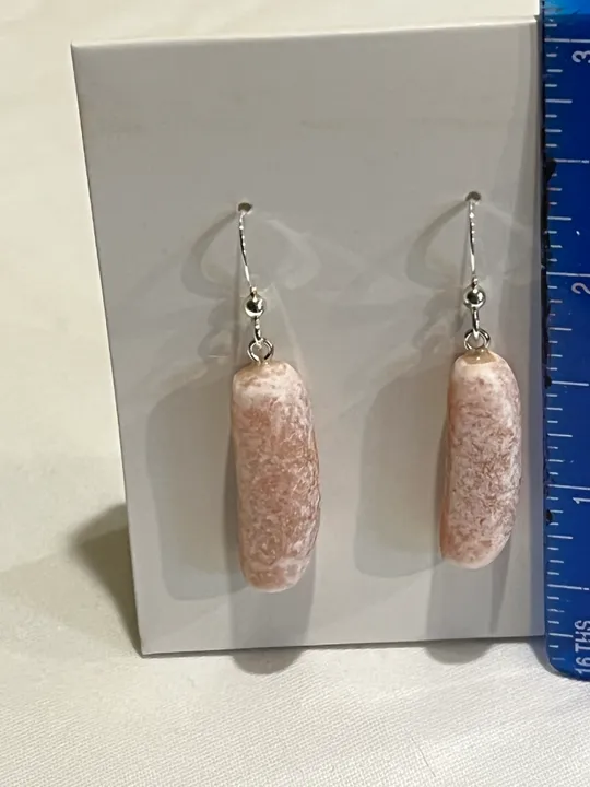 Orange Alabaster Earrings