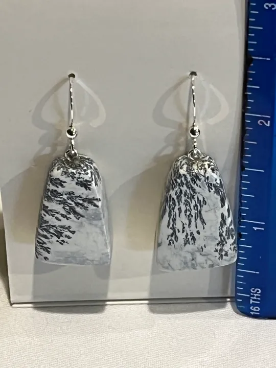 Dendritic Soapstone Earrings