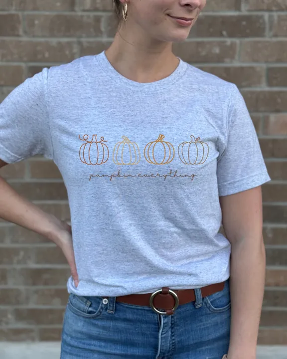 Pumpkin Everything White Short Sleeve