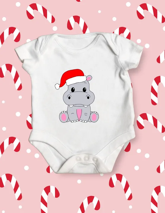 Santa Hat Hippo Onesie