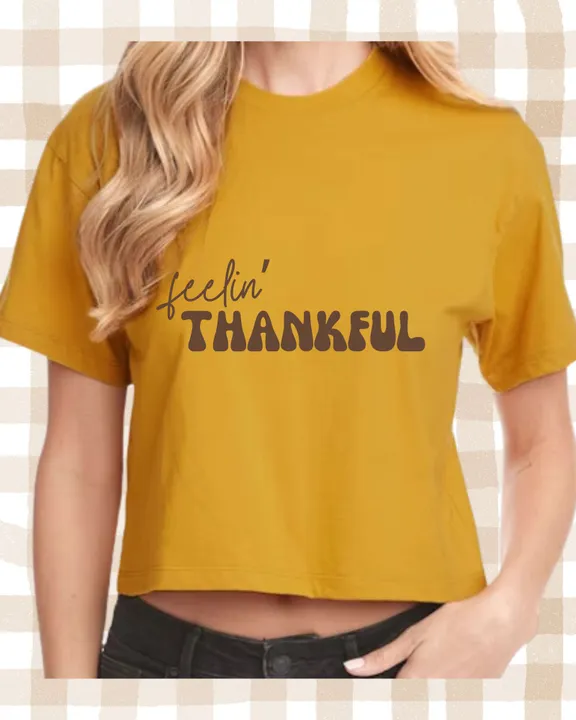 Feelin' Thankful - Brown Lettering