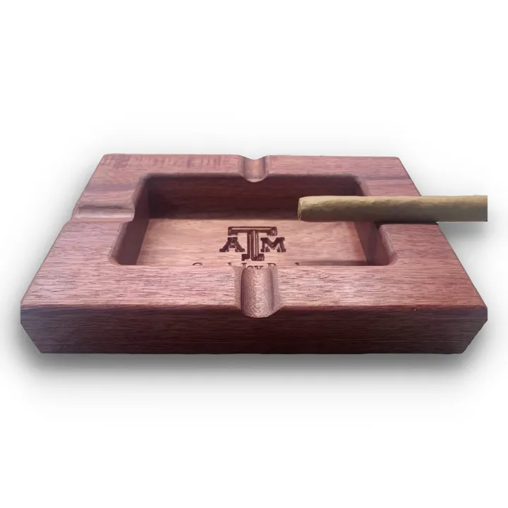 Personalized Cigar Tray - Solid Wood Rectangular