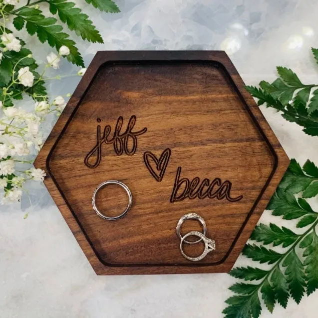 Ring/Catch-All Wooden Customizable Tray