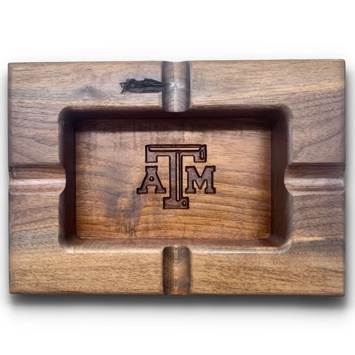 Personalized Cigar Tray - Solid Wood Rectangular