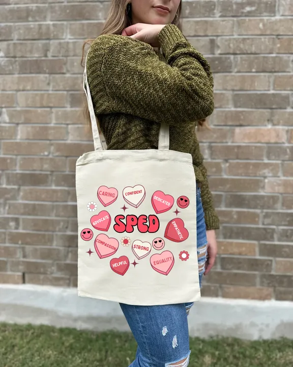 SPED Valentines Canvas Bag